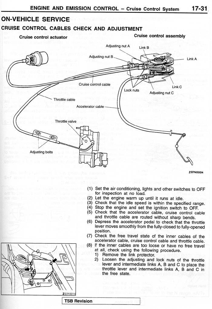 Adjusting the Throttle Cable on a 3000GT