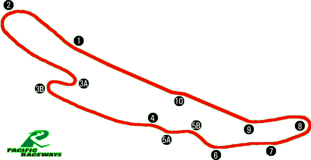 Pacific Raceways Track Map