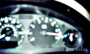 Tachometer in the red